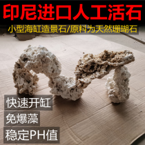 Indonesia imports sea water coral cylinders free of burst algae stones fast open cylinder bacteria made of stone sea-cylinder artificial living stones