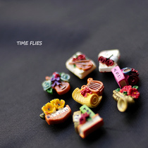 Export Europe and America cute cartoon creative magnetic buckle refrigerator stick violin saxophone piano guitar book name watch