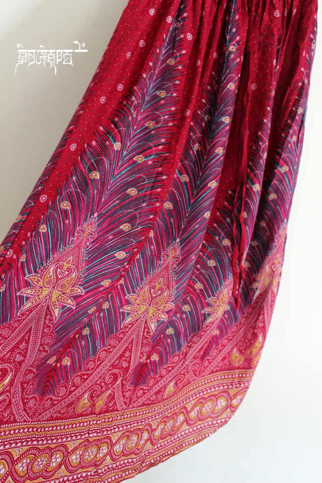 三种穿法 泰国优质棉布热带风情印花抹胸挂脖