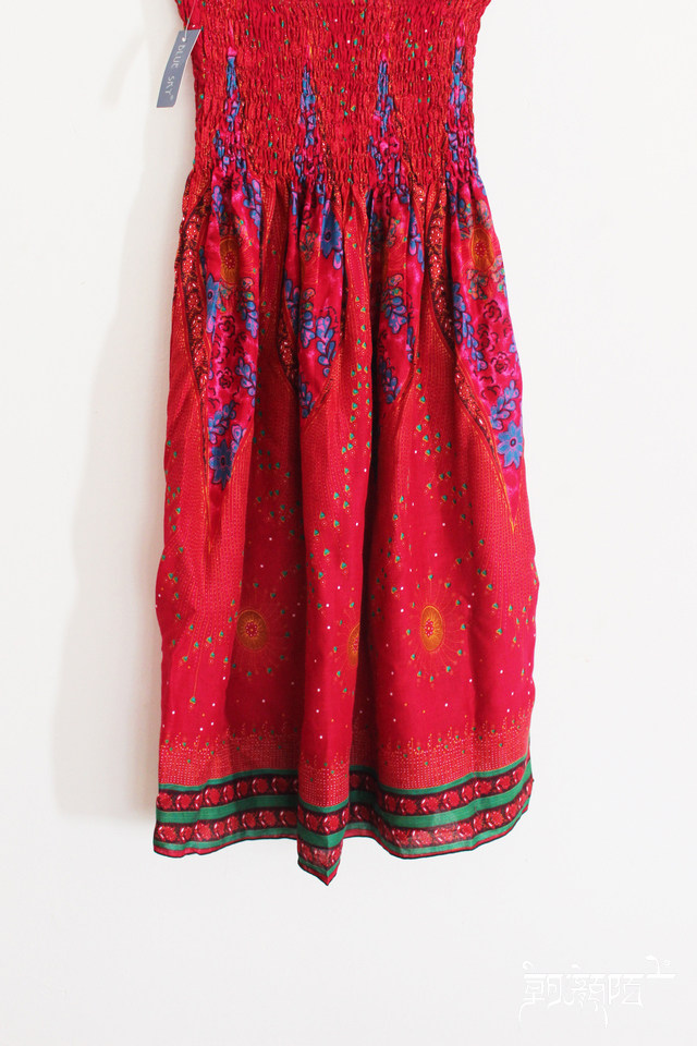 三种穿法 泰国优质棉布热带风情印花抹胸挂脖