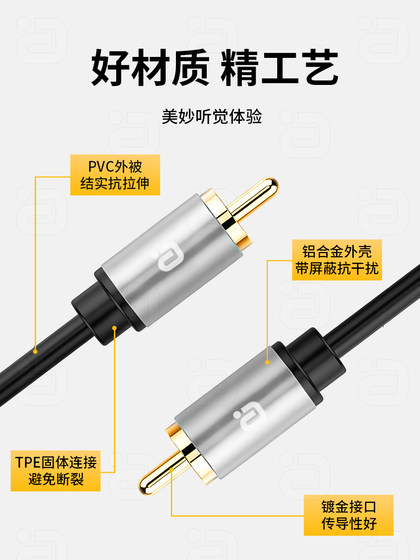 Ayin 75 유럽 금속 차폐 디지털 동축 RCA Lotus 헤드 오디오 케이블 서브 우퍼 수컷에서 남성 TAC510 Ayin 75 유럽 금속 차폐 디지털 동축 RCA Lotus 헤드 오디오 케이블 서브 우퍼 수컷에서 남성 TAC510