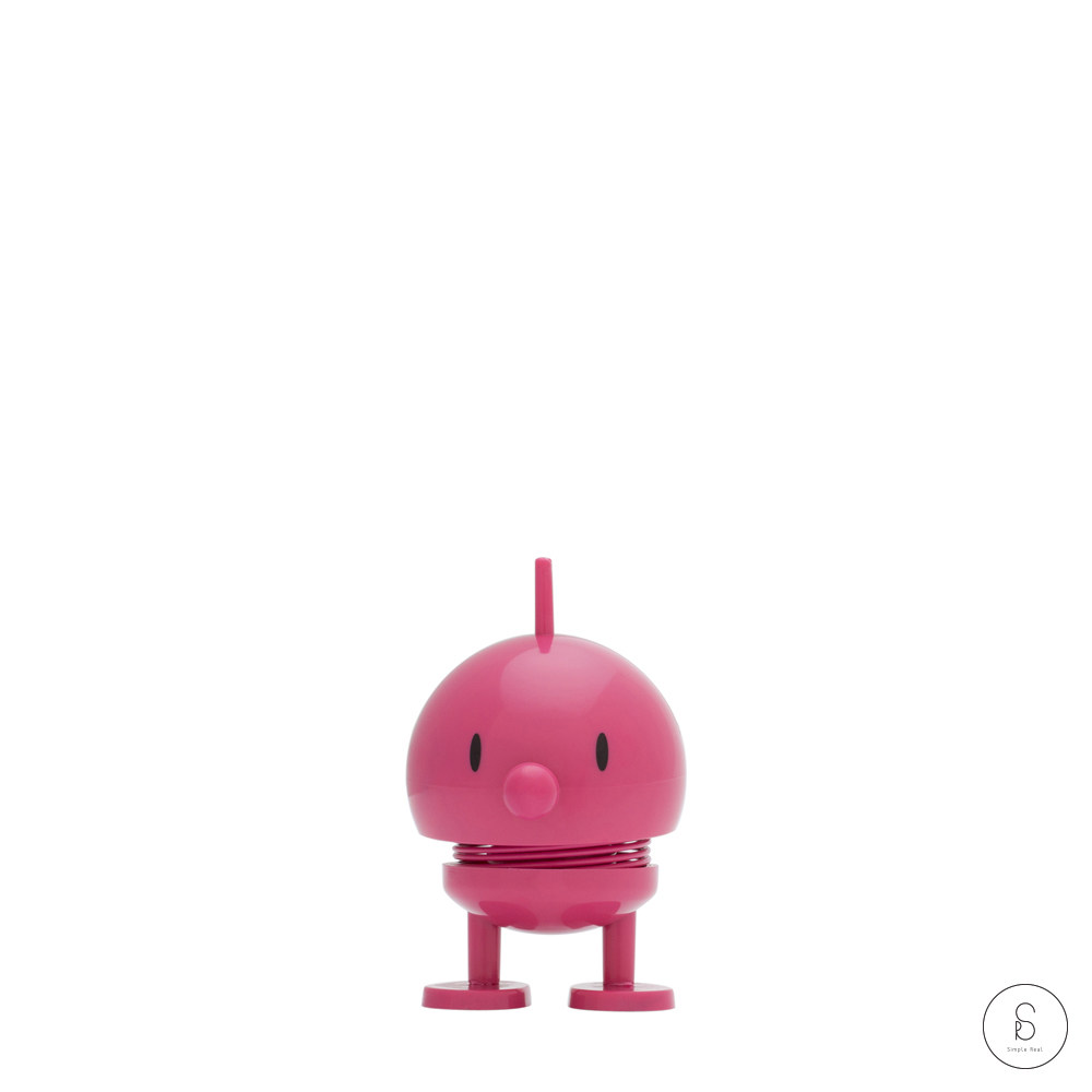 丹麦hoptimist 玩偶微笑弹簧小人 babybumble邦邦 6cm小号 (桃粉)_7折