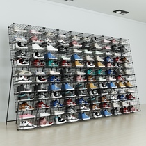 Live broadcast shoe wall commercial display rack night market street stall shoe rack childrens clothing shop iron multi-layer shoe rack