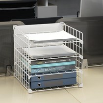 Metal desktop receives office desk student bedroom shelf A4 file layered iron net books collector