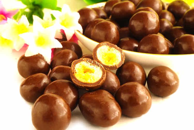 德发 牛奶麦丽素 代可可脂黑巧克力豆 家庭休闲零食180g 10袋包邮