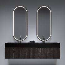 Designer Custom Bath Room Cabinet Combo SILENT WIND DOUBLE BASIN ROCK BOARD INTEGRATED TOILET WASHING TABLE WASHBASIN POOL