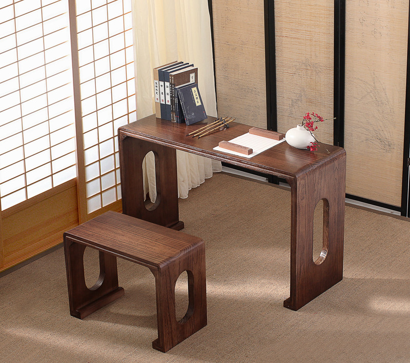 烧桐木古琴桌古凳泡桐木古琴琴桌书法桌仿汉国学桌学生写字桌茶桌