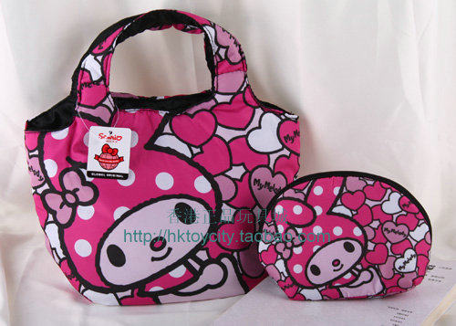 Косметичка 港版正品hello kitty melody卡通彩图太空棉化妆包零钱包收纳包 Sanrio