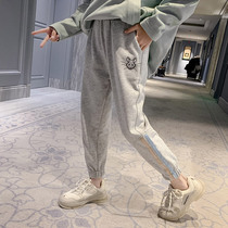 Boomer Girl Foreign Air Pants Harbor Wind Female Great Boy New Korean Version Trendy Casual Pants Wave Children Loose Kharen Pants