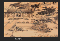 Chinese style Qingming Shanghe TV background wall wallpaper decoration mural living room TV Wall cloth seamless wall cloth