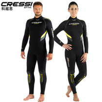 ITALY CRESSI CASTORO MEN AND WOMEN ONE-PIECE WETSUIT SCUBA DIVING WETSUIT 5MM