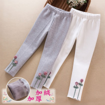 Girls leggings plus velvet thickened autumn and winter cotton pants children wear foreign womens baby winter clothes to keep warm in one winter