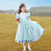 Frozen Elsa Princess Dress Womens Childrens Autumn Dress Little Girl Girl Aisha Skirt Autumn