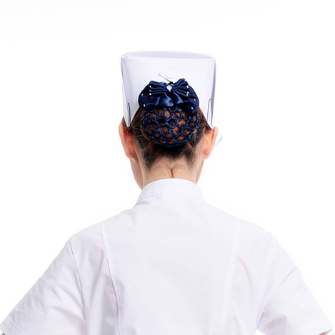 雅姿洁护士服 绿色护士帽 燕帽 工作帽子 护士长帽 横杠斜杠jm-04