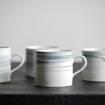 Shanshui ink hand made Cup pottery cup coffee cup ceramic mug creative water cup female male Cup home
