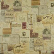 American country vintage letter wine label wallpaper study wallpaper background wall TV wall coffee house wallpaper