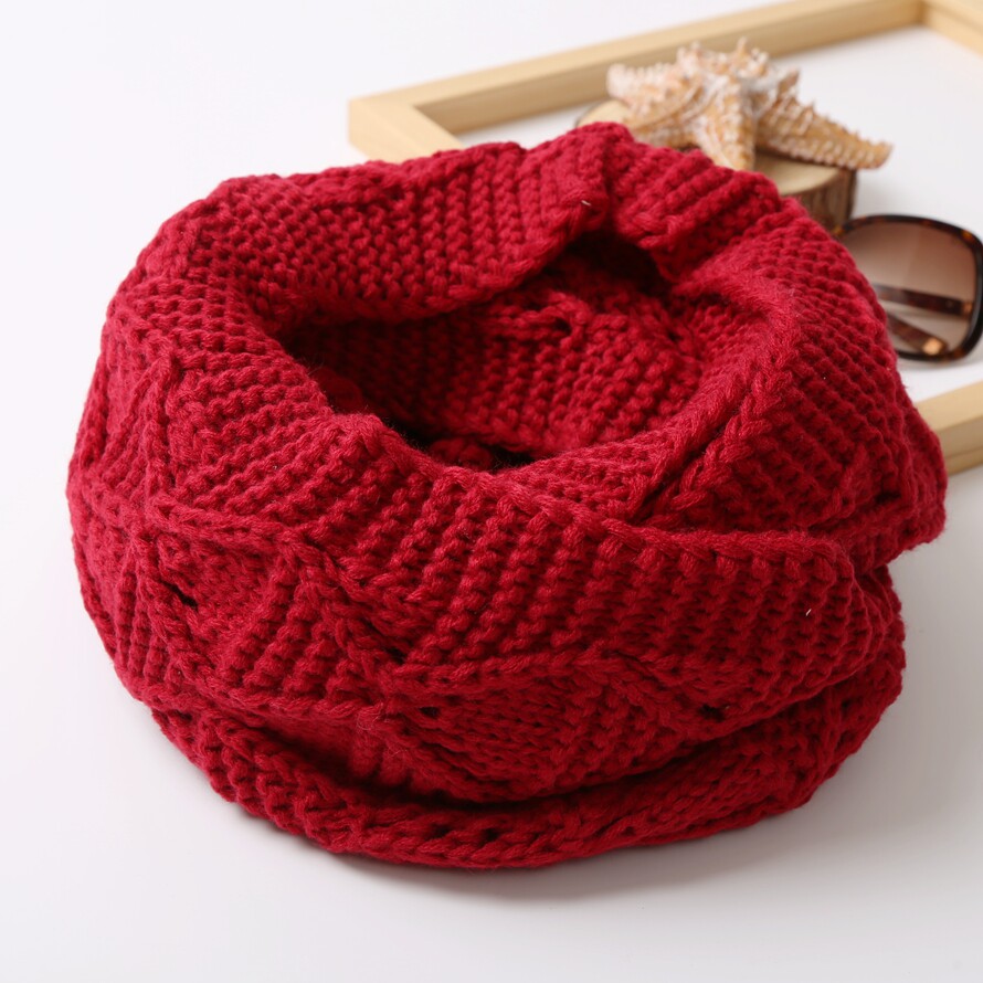 韩国秋冬季年轻人保暖毛线套头男女围脖冬天加厚情侣针织学生脖套