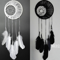 Exquisite birthday gift Korean version of exquisite handmade interior decoration dreamcatcher pendant home pendant black moon