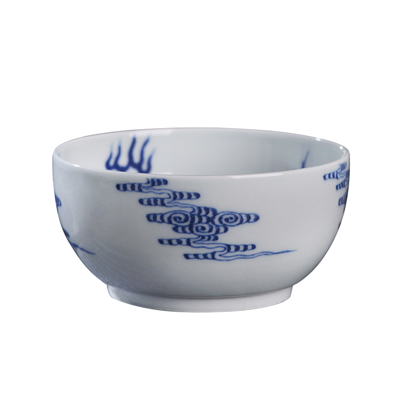 Jingdezhen ceramic hand - made porcelain wall kirin master cup kung fu tea set large tea cup single cup sample tea cup