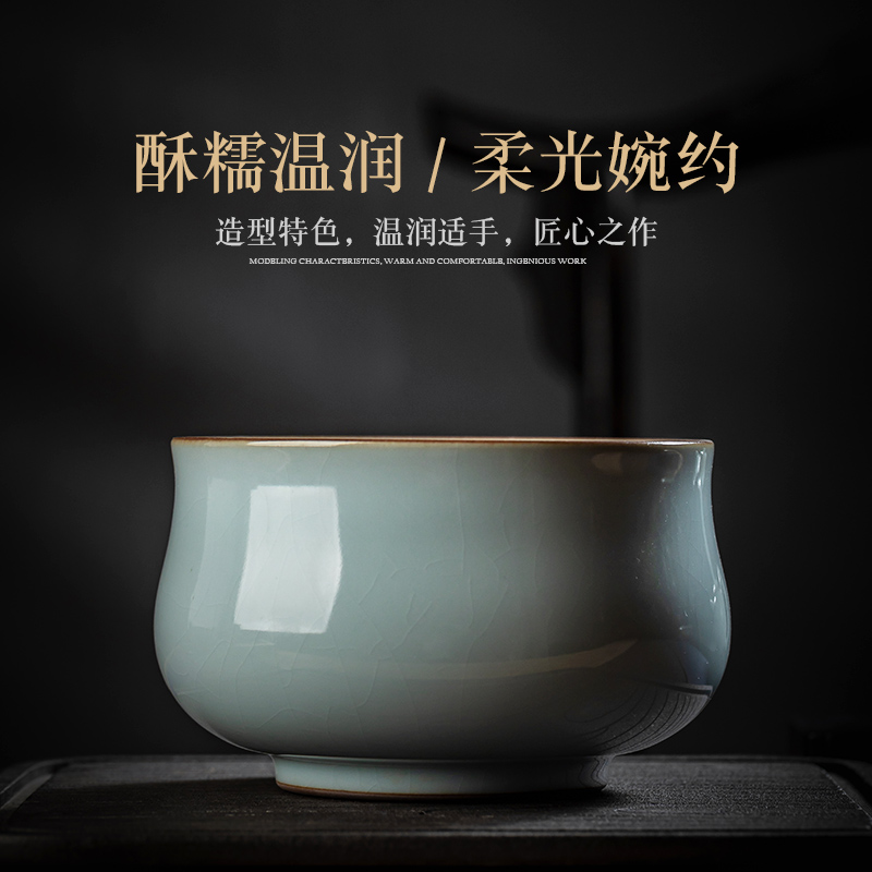 Jingdezhen ceramics by hand to open the slice your up tea wash in hot dry tea table cylinder washing water jar kung fu tea accessories