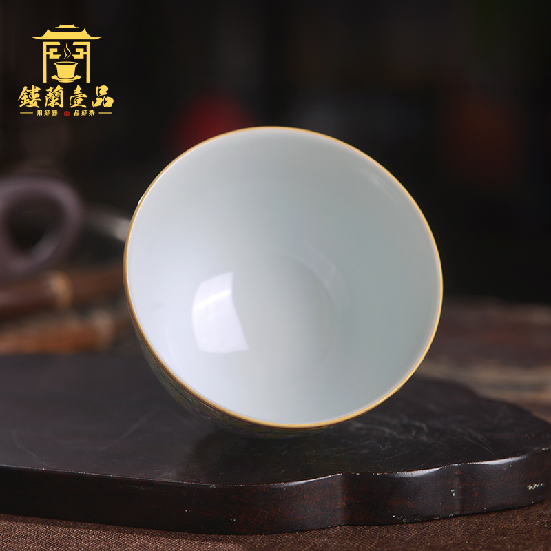 Jingdezhen ceramic all hand made enamel colors branch lotus masters cup from the individual single cup sample tea cup tea cups