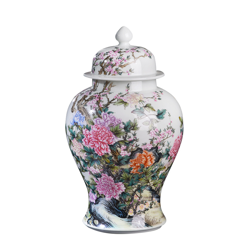 Jane don spill pastel peony caddy fixings jingdezhen ceramic tea furnishing articles all hand - made seal pot decoration collection