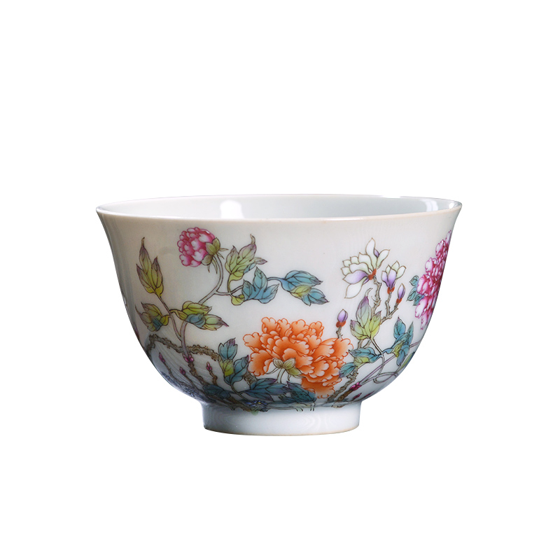 Jingdezhen ceramic all hand - made pastel recent master cup from the individual single cup sample tea cup tea cups