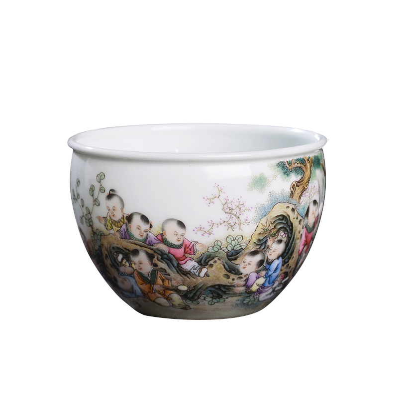 Jane don spill pastel lad master cup of jingdezhen ceramic hand - made all single CPU kung fu tea set personal tea cup