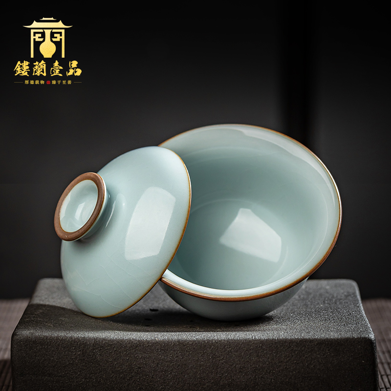 All hand copy your up jingdezhen ceramics slicing YunXiu only three tureen large household kung fu tea bowl of tea