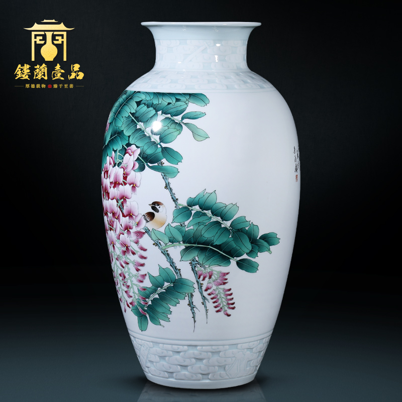 The Master of jingdezhen ceramic all hand - made sabingga sukdun dergici jimbi large decoration as vases, flower arranging decorative furnishing articles