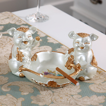 European-style creative personality ashtray fashion cute office home living room coffee table decoration high-end large pipe