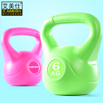 Amish fitness pot bell female clearing athletics male family with plastic pot bell ball lift pot dumbbell 2-22kg