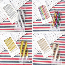 High quality birthday candle simple plating slender wedding birthday candle pearlescent gold silver long rod candle