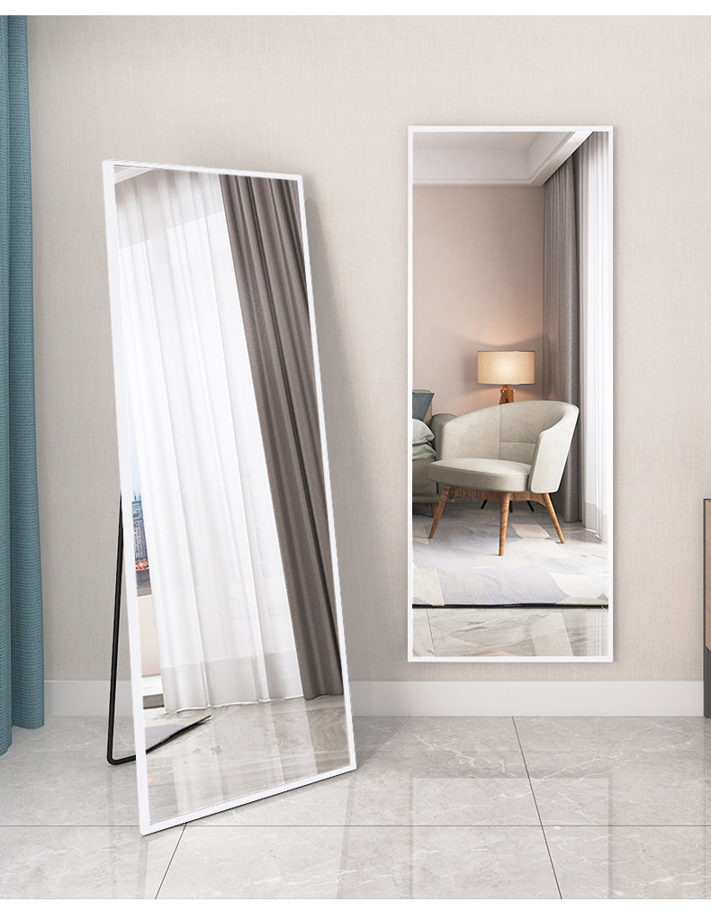 全身镜落地穿衣镜子家用穿衣服舞蹈显瘦可移动试衣立式特价 ins风