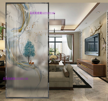 Art Glass Partition Screen Background Genguan Modern Simplicity Abstract Light Lavish double steel Pinch Gel Fashion Hair Chaise Deer