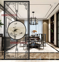 Modern Art Glass Genguan Living Room Partition Decoration Screen Background Wall Frosted Steel Process Minima Bamboo Bird