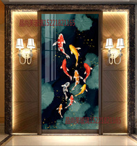 Modern Art Glass Screen Partition Living Room TV Background Wall Aisle Entrance Xuan Guan Shoe Cabinet Process Glass