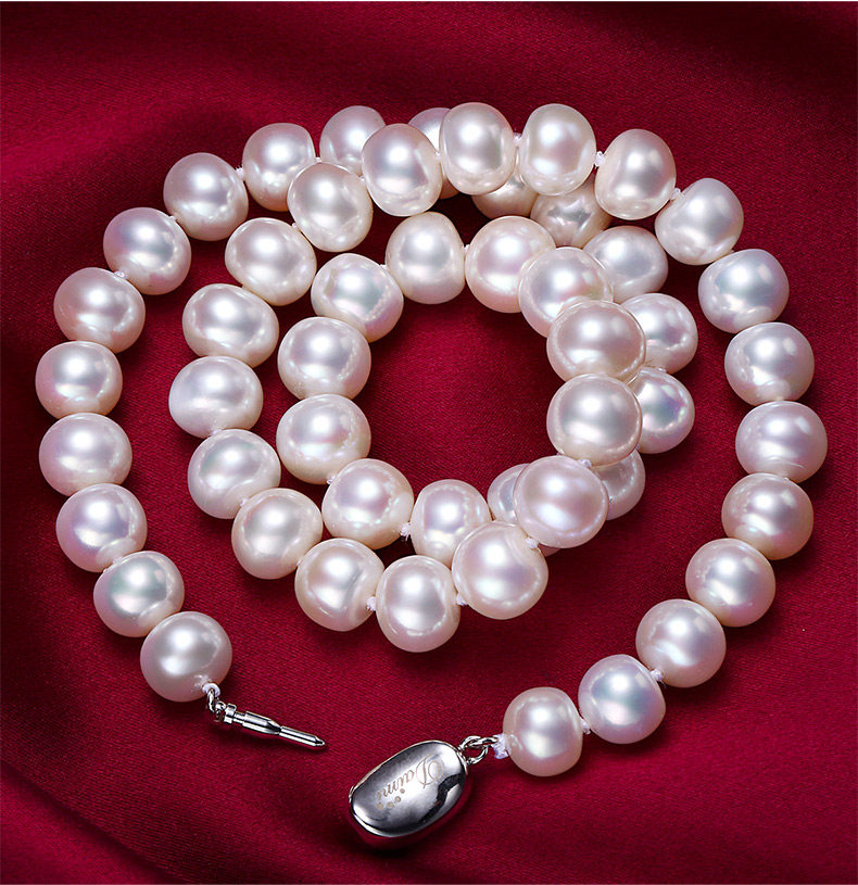 黛米珍珠 浓情9-10mm强光饱满白色淡水珍珠项链送妈妈婆婆正品 售出21