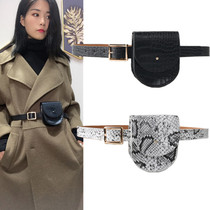 Running bag female Korean version of new fashion mobile phone change small bag Joker belt female multifunctional animal pattern belt