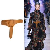 Korean fashion simple coat belt knot Lady decorative trench coat belt women knot belt dress