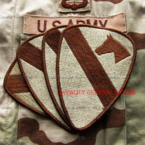 US Public Release Edition Lu Jun First Cavalry Division Sand Color Armband Desert Camouflage M65 Combat Suit DCU Attachment