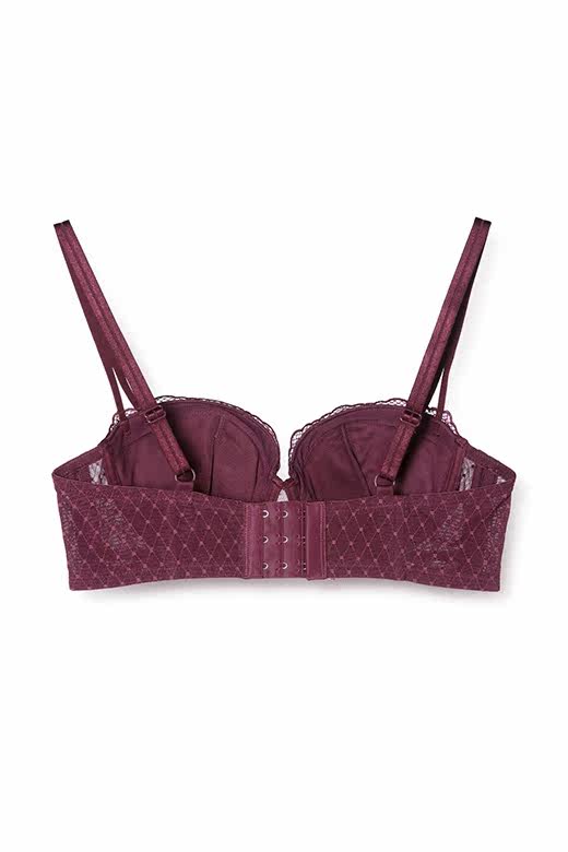 伊维斯 1/2杯 薄款可插垫深v聚拢文胸 女士性感内衣 专柜正品