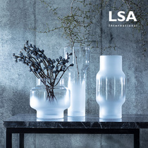 LSA MIST Vase UK Imported Crystal Mist Glass Vase Transparent Living Room Nordic Flower