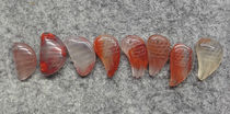 Southern Red Southern Red Agate Small Carved Comb Wings 18-20MM 5