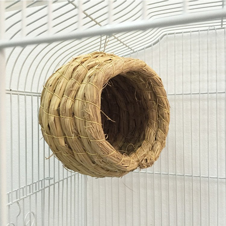 粤迪 鸟窝手工草编鹦鹉窝保暖鸟窝鸟巢装饰用品虎皮鹦鹉小鸟鸟窝