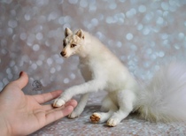 (Customised) Russian Artist Hands As Snow Wolf Sky Wolf Black Wolf Ooak Doll BJD Biking