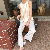 CloudSweet Ice Ching Shake Pants Loose Straight Pants Thin High-waisted Wide Leg Pants