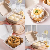 ins net red lunchbox greens snowy lady disposable pulp cake takeaway burger box hand-painted sticker packaging