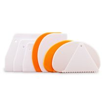 Baking Tool Cake Cream Squeegee Plastic Scraped Hard Soft Multi-Medium Spec Triangular Tooth Squeegee