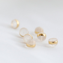 Medical silicone earplug stainless steel ring anti-loose ear cap silver earring earring earring earbuke accessories